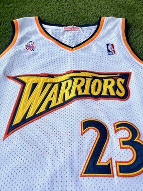 NWOT Mitchell & Ness Jason Richardson Golden State Warrior Retro NBA Jersey Sz M